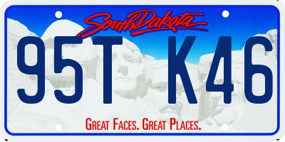 SD license plate 95TK46