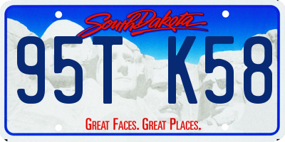 SD license plate 95TK58