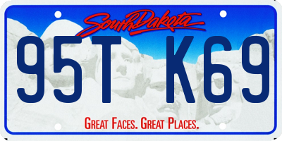 SD license plate 95TK69