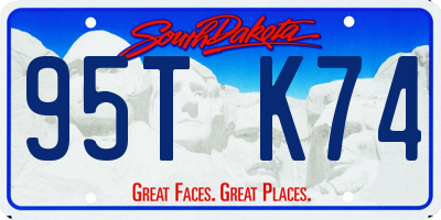 SD license plate 95TK74