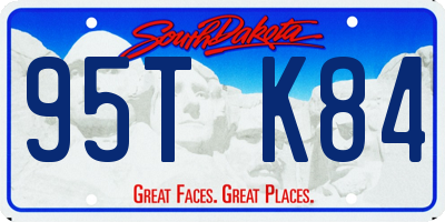 SD license plate 95TK84