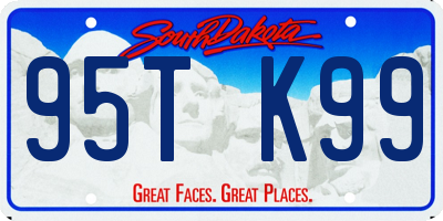 SD license plate 95TK99