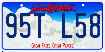 SD license plate 95TL58