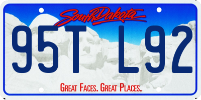 SD license plate 95TL92