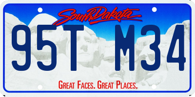 SD license plate 95TM34