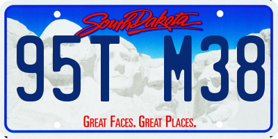 SD license plate 95TM38