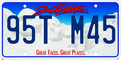 SD license plate 95TM45