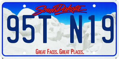 SD license plate 95TN19