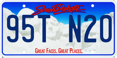 SD license plate 95TN20