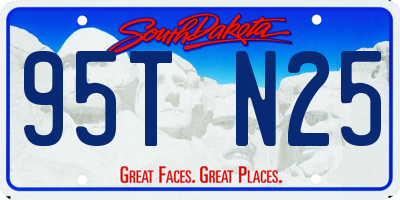 SD license plate 95TN25