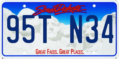 SD license plate 95TN34