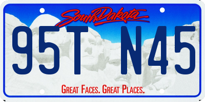SD license plate 95TN45