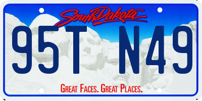 SD license plate 95TN49