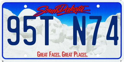 SD license plate 95TN74