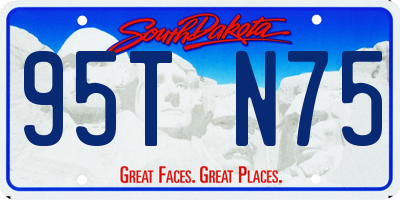 SD license plate 95TN75