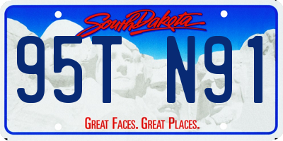 SD license plate 95TN91