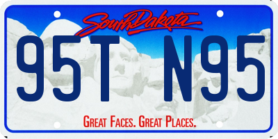 SD license plate 95TN95