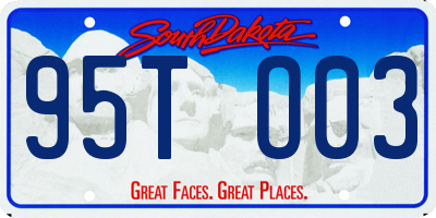 SD license plate 95TO03