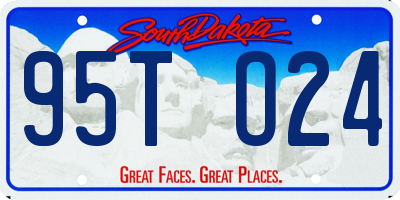 SD license plate 95TO24