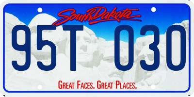 SD license plate 95TO30