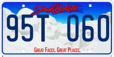 SD license plate 95TO60