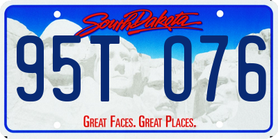 SD license plate 95TO76