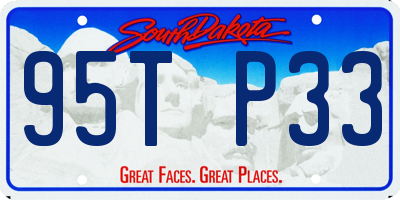 SD license plate 95TP33