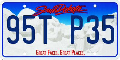 SD license plate 95TP35