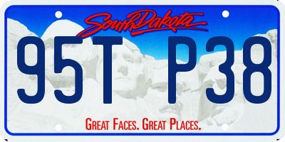SD license plate 95TP38
