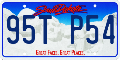 SD license plate 95TP54