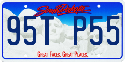 SD license plate 95TP55