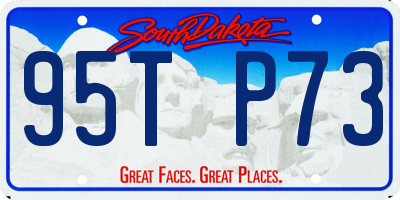 SD license plate 95TP73