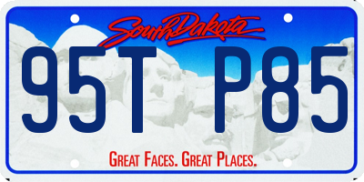 SD license plate 95TP85