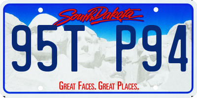 SD license plate 95TP94