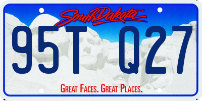 SD license plate 95TQ27