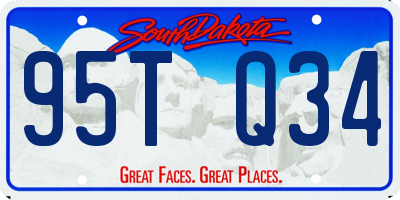 SD license plate 95TQ34