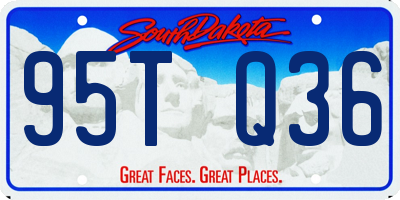 SD license plate 95TQ36