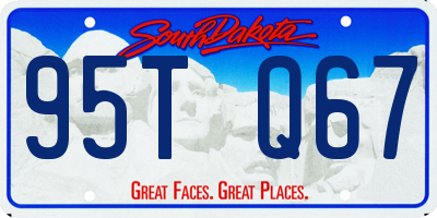 SD license plate 95TQ67