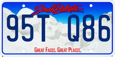 SD license plate 95TQ86