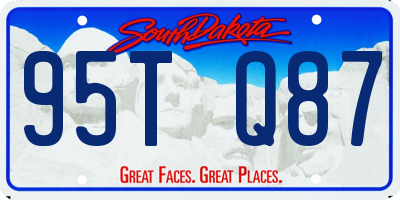 SD license plate 95TQ87