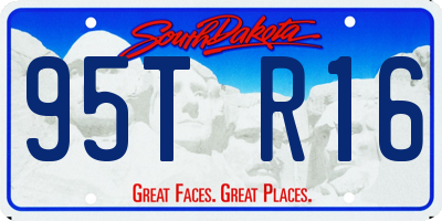 SD license plate 95TR16