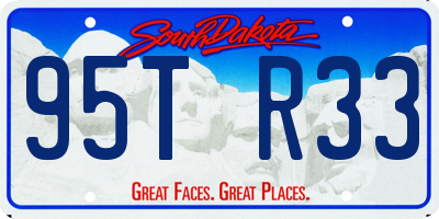 SD license plate 95TR33