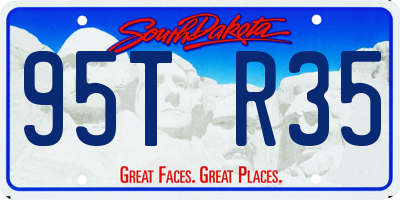 SD license plate 95TR35