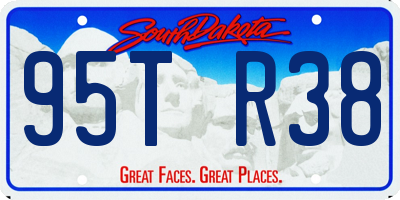 SD license plate 95TR38