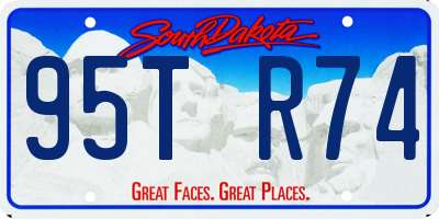 SD license plate 95TR74