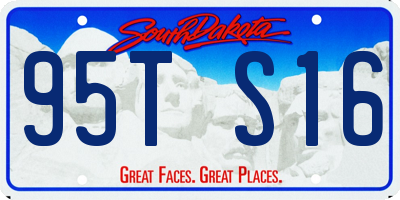 SD license plate 95TS16