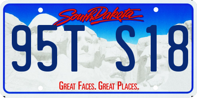 SD license plate 95TS18