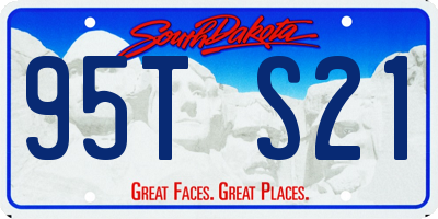 SD license plate 95TS21