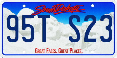 SD license plate 95TS23