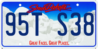SD license plate 95TS38